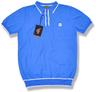 View Item Gabicci Vintage SS Cotton Knit Polo Shirt Cerulean Blue
